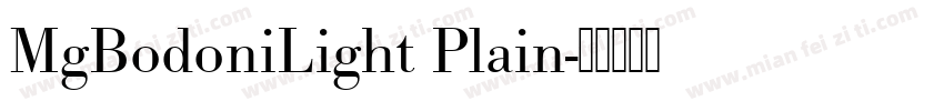 MgBodoniLight Plain字体转换